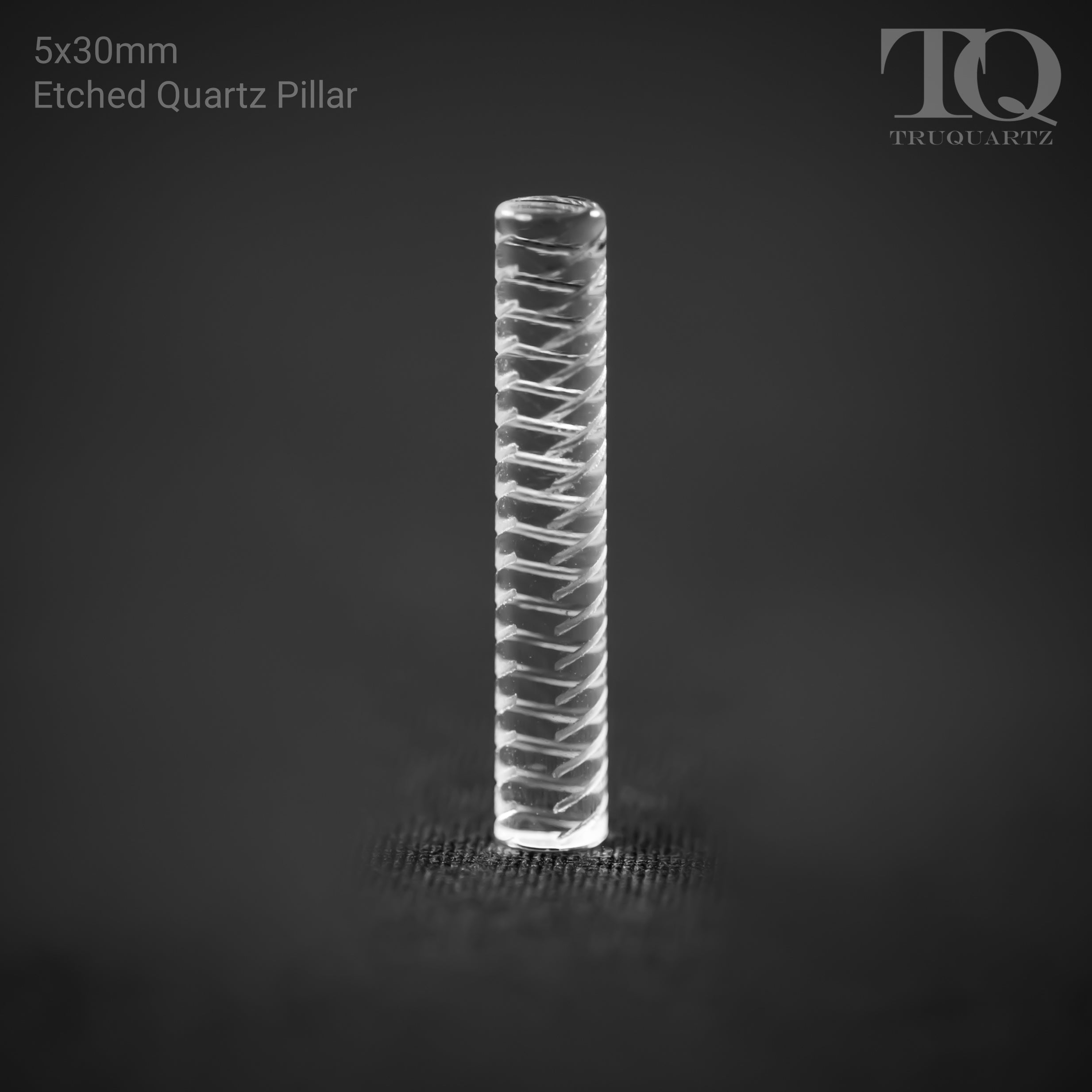 Etched Quartz Pillar B - 5x30mm – Truquartz